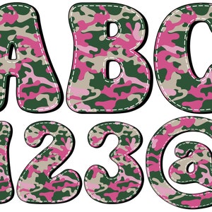Camouflage Faux Applique PNG, Doodle Alpha, Camo Doodle, Doodle Letters PNG, Alpha Letters, PNG Doodle , Sublimation, Alpha Doodles 2EX