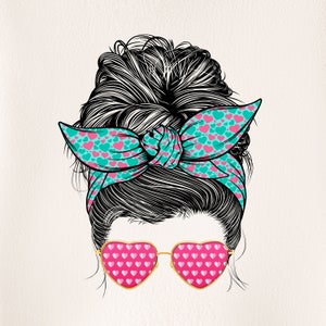 Moño desordenado PNG, Vida de mamá, Lazo de bandana, Bandana violeta, San Valentín, Moño desordenado de San Valentín, Diadema, Moño desordenado, Moño desordenado (12 MB)