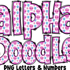 Halloween Alphabet PNG, Halloween, Halloween Day, Alpha Doodle, PNG Letters, Halloween Doodle, Sublimation, Spooky Letters, Alpha Pack 19AP