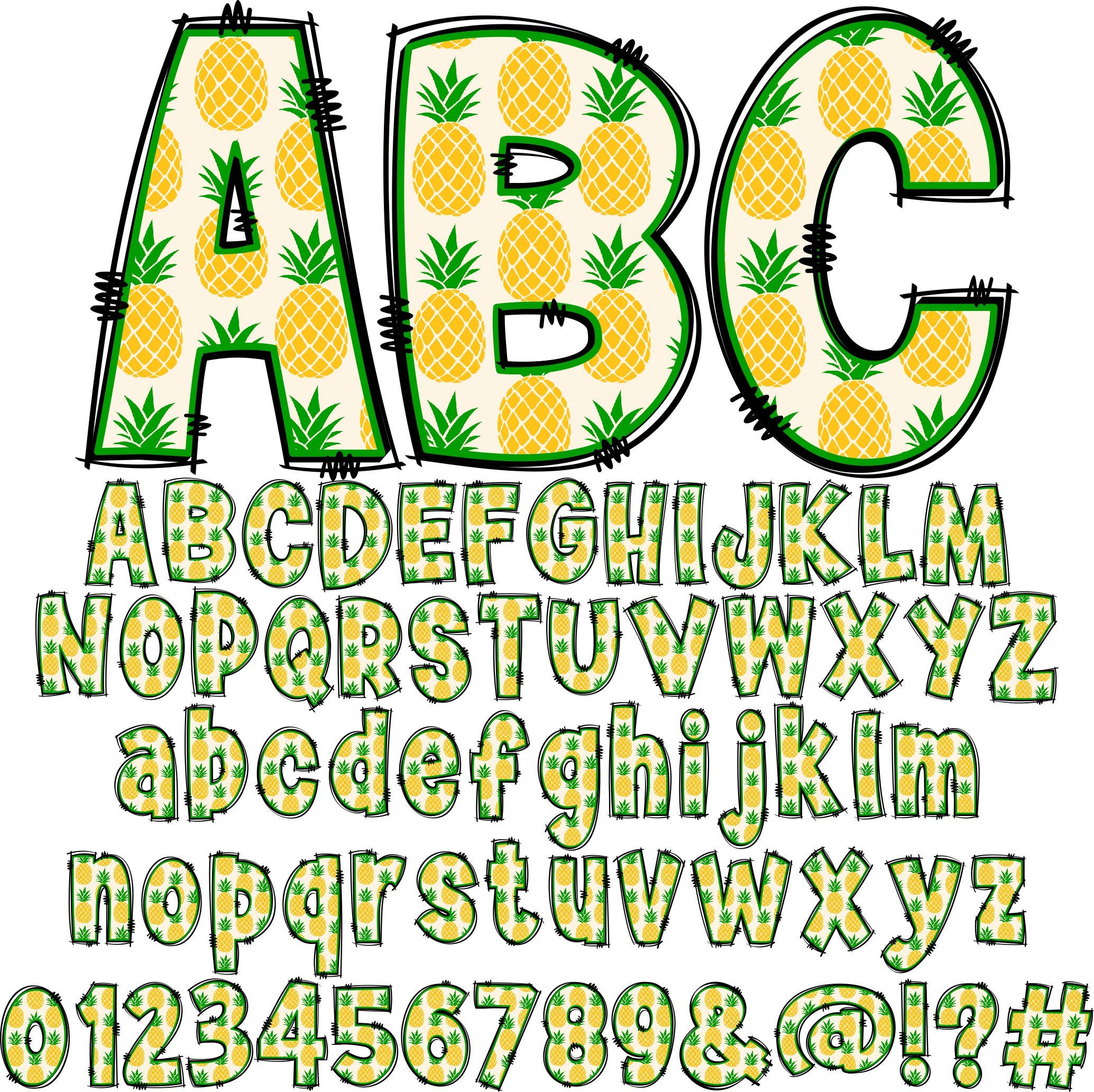 Summer Letters & Numbers PNG Alpha Doodle PNG Letters - Etsy Canada