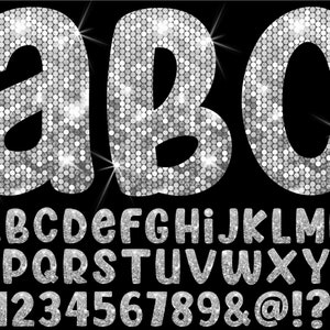 Bundle PNG Glitter Letters, Sparkle Clip Art, Letters Alphabet Numbers ...