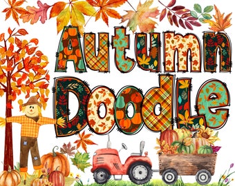 BUNDLE Herbst Herbst Alphabet PNG, Alpha Doodle, PNG Buchstaben, Herbst Buchstaben, Herbst Doodle, Herbst Buchstaben, Sublimation, Alpha Pack 28AP