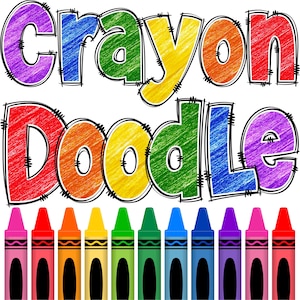 Crayon Coloring Letters & Numbers PNG, Alpha Doodle, Doodle Letters, Crayon Doodle, Sublimation, School, Back to School, Alpha Pack 99AP