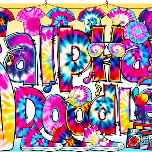 Tie Dye Alphabet PNG, Doodle Alphabet Clip Art, Transparent PNG, Doodle Letters, Tie Dye, Tie Dye, Letters Numbers, Clipart Alpha Pack 82AP