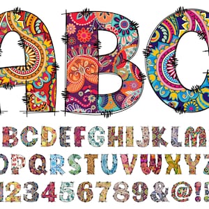 Mandala Floral Alphabet PNG, Doodle Alpha, Doodle Flowers, Doodle Letters PNG, Spring Letters, Spring, Alpha Letters, Alphabet 66B