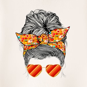 Moño desordenado PNG, Vida de mamá, Lazo de bandana, Bandana violeta, San Valentín, Moño desordenado de San Valentín, Diadema, Moño desordenado, Moño desordenado (10 MB)