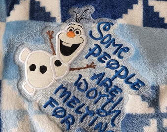 Manta de muñeco de nieve derretido congelado