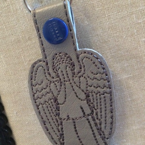 Weeping Angel Snap Tab Keychain