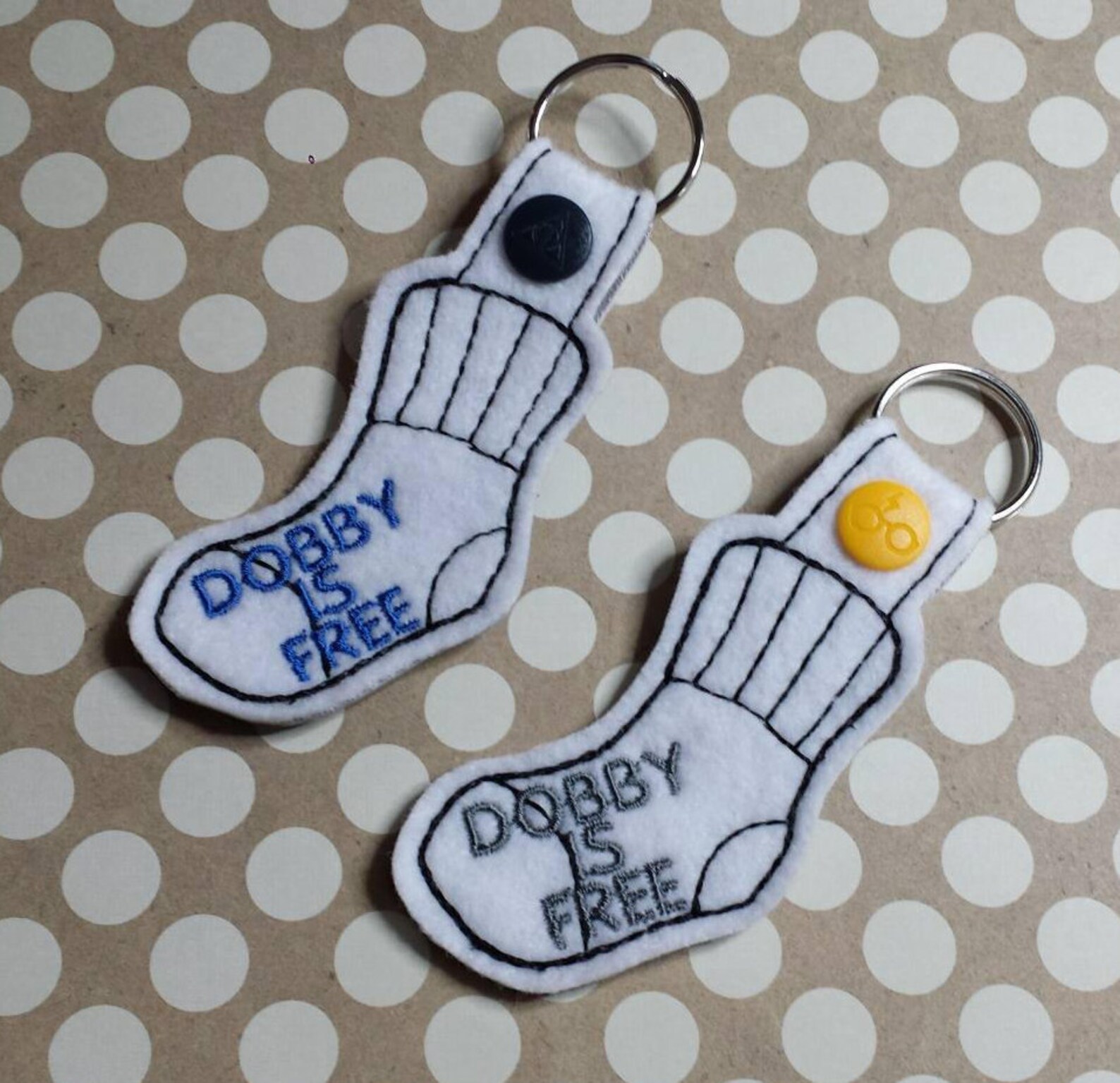 Dobby is Free Snap Tab Keychain - Etsy
