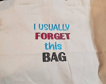 Snarky Embroidered Tote Bag