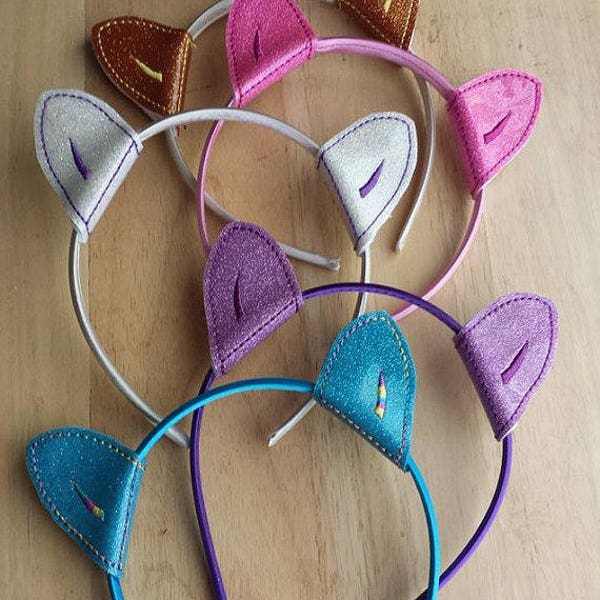 Glitter Vinyl Pony Ears Headband