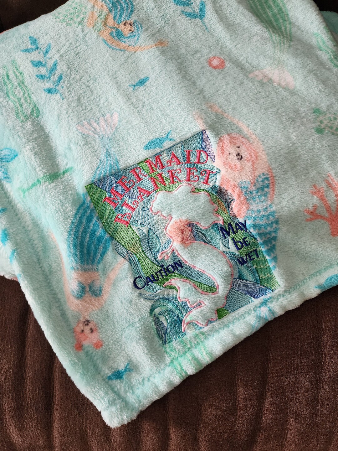 Aqua Mermaid Blanket Etsy