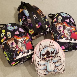 Made to order large and rare fabric Teeny Backpack change purse