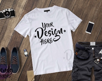 Download Wooden Background T Shirt Flat Lay Mockup Free Download Free And Premium Quality Psd Mockup Templates