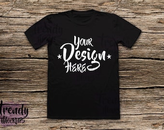 black unisex tshirt mockup wood background tshirt mockup styled photo mockup black tshirt mockup tshirt desing