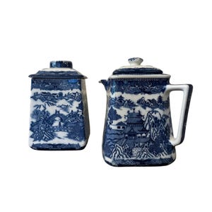 Vintage Ringtons Limited Tea Merchants Teapot and Biscuit Jar