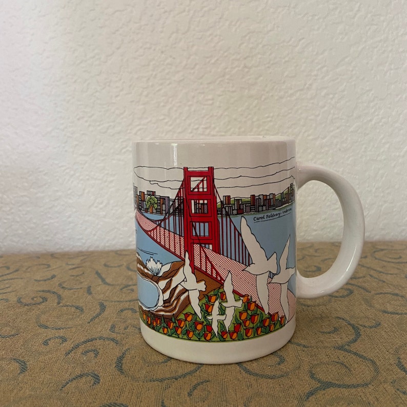 San Francisco Mug Vintage San Francisco Souvenir Mug Etsy