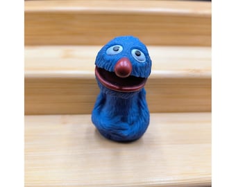Vintage 1970s Questor Sesame Street Grover Finger Puppet - Hong Kong Muppets Inc