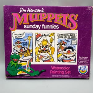 Rare Muppets Watercolor Painting Kit Electric Mayhem Band Comic Strip Crafts 6+
