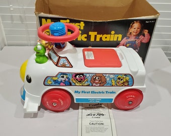 Muppet Babies My First Electric Train Ride On Toy Vintage Combi Lil Rider in Box