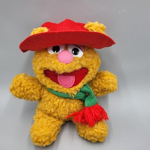 Fozzie Bear Muppet Babies Christmas Plush Doll Muppets 8 inch McDonalds