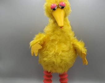 Vintage Big Bird Puppet Sesame Street Topper Educational Toys 1972