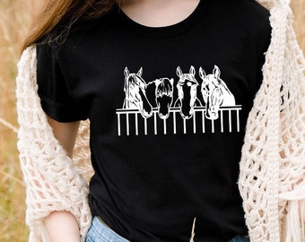Cute Stabled Horses Children's T Shirt