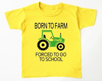 Born to Farm T Shirt Personalised - Other Colours Available