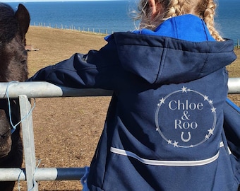 Personalised Soft Shell Hooded Pony Star Jacket