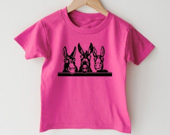 Fun Trio of Donkeys Children's T Shirt