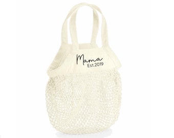 Personalised Initial Organic Cotton Mesh Bag