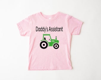 Daddy's Assistant Tractor T shirt - Other Colours Available