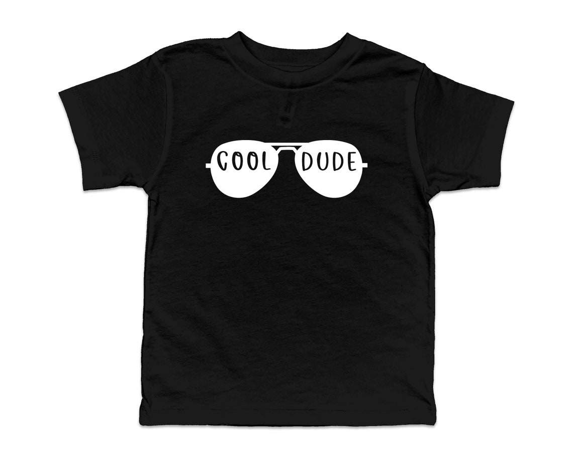 Black Monochrome Cool Dude Children's T Shirt Etsy