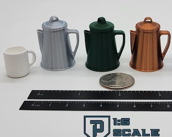 1:6 Scale Camp Kettle 2 Pack 3D Printed Miniature Prop Action Figure Doll Accessory
