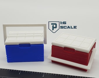 1:6 Scale Personal Cooler 3D Printed Miniature Prop Pack Action Figure Doll Camping Accessory