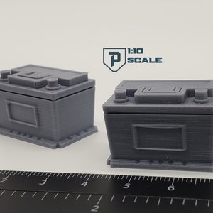 1:10 Scale Battery - 2 Pack - Car or Truck - Multiple Color Options 3D Printed Miniature Accessory