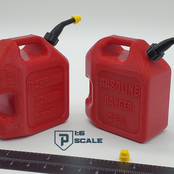 1:6 Scale Gasoline Can "5 Gallon" 3D Printed Miniature Accessory Action Figure Doll Prop