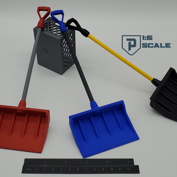 1:6 Scale Snow Shovel 3D Printed Miniature Prop Action Figure Doll Accessory