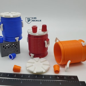 1:10 Scale Water Cooler 5 Gallon Style - Multiple Color Options 3D Printed Miniature Accessory