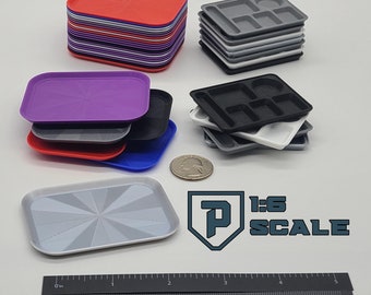 1:6 Scale Food Trays 4 pack 3D Printed Miniature Prop Action Figure Doll Accessory