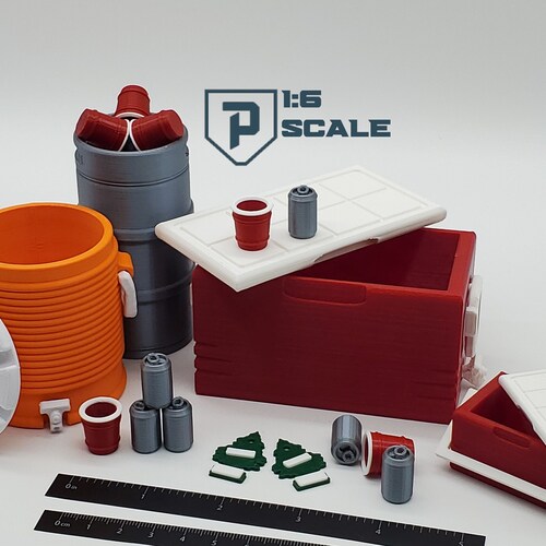 1:6 Scale Party Pack 3D Printed Miniature Prop Pack Action - Etsy