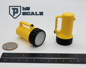 1:6 Scale Lantern Flashlight 2 Pack 3D Printed Miniature Prop Action Figure Doll Accessory