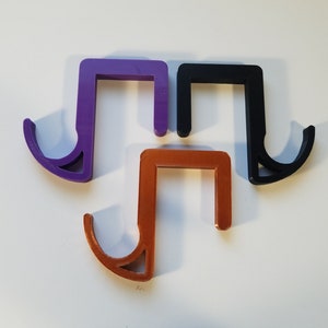 3 Pack of Cubicle Wall Hooks - Hang on Cubicles, Walls, and open doors -for jackets, purses, and more! -Custom Sizing Available! -3D Printed