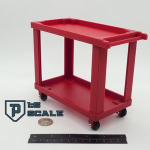 1:6 Scale Tool Cart  3D Printed Miniature Prop Action Figure Doll Diorama Accessory