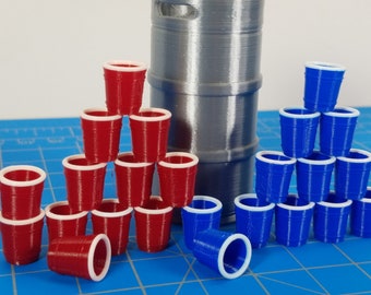 1:10 Scale Party Cup Pack 3D Printed Miniature Accessory