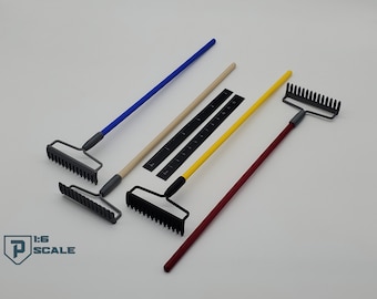 1:6 Scale Garden Rake 3D Printed Miniature Prop Action Figure Doll Accessory
