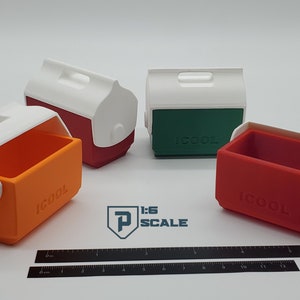 1:6 Scale ICOOL Cooler &quot;16 Quart&quot; Style 3D Printed Miniature Prop Action Figure Doll Accessory