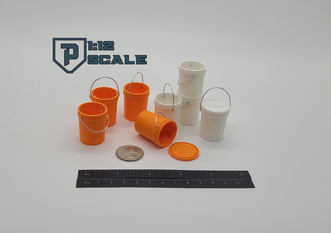 1:12 Scale Bucket With Lid 5 Gallon Replica 3D Printed Miniature RC ...