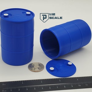 1:12 Maßstab Kunststoff Wassertrommel &quot;55 Gallon&quot; Miniatur Barrel Container 3D Gedruckt Diorama Prop Puppenhaus Zubehör