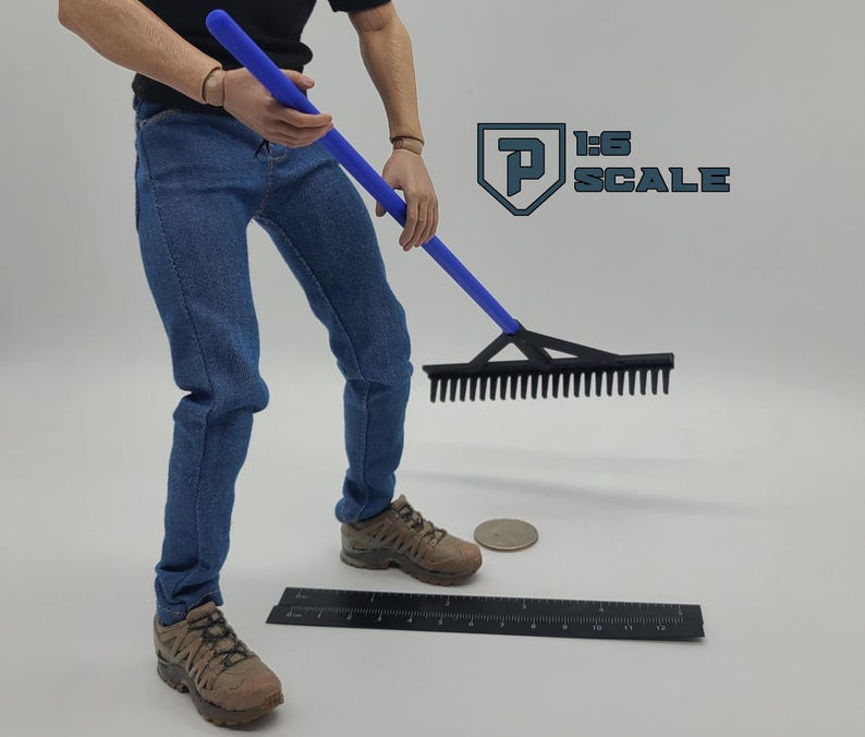 The Rake Custom Figure 1:6 Scale Landscape Rake 3D Printed Miniature Prop Action Figure Doll ...
